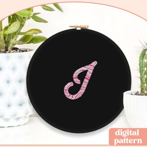 Marble Initial - I - Modern Cross Stitch Pattern - Digital Download Pattern - the Happy Stitchery