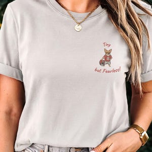 Funny Dog Football Shirt - Chihuahua Sports Jersey - Tiny But Fearless Tee - Dog Lover Gift