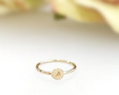 Initial ring - Gold Filled Ring - Personalisable Ring - Size inclusive - Stacking Ring - Customizable Ring