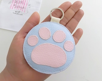 Cat Paw Keychain, Puppy Keychain Cute, Pretty keychain, Doggy Keychain, Key Chain Kawaii, Pink Paws, Pet Lover Gift, Paw Charm Bag