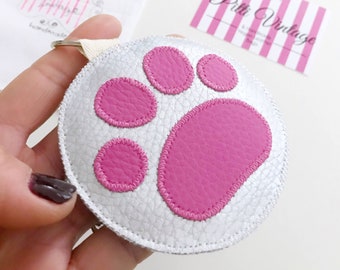 Paw llavero pata de perro, llavero encanto lindo llavero para llaves de coche, encanto para bolsos, llavero Kawaii, llavero de pata de gato, llavero de pata de perro