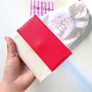 Small Womens Wallet With Coin Purse, Womens Wallet Slim, Vegan Small Wallet Women Mini Wallet or Women Red Wallet for Women, CHOOSE COLORS RED/IVORY