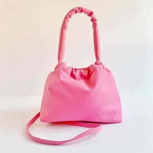 Vegan Leather Crossbody Bag Pink Mini Bag, Mini Crossbody Bag, Vegan Purse, Faux Leather Purse, Pink Crossbody Bag, Made in Italy Bags