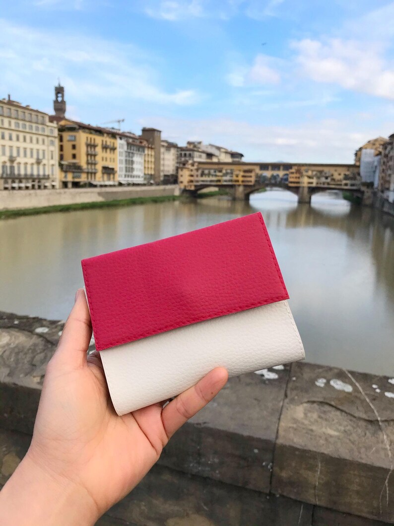 Cartera pequeña para mujer con monedero, cartera delgada para mujer, cartera vegana pequeña para mujer, cartera mini para mujer o cartera roja para mujer, elige colores imagen 7