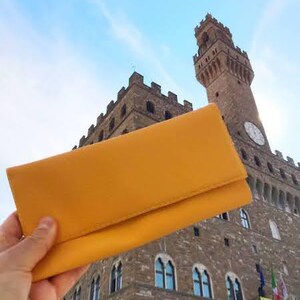 Cartera vegana para teléfono, tarjetero para mujer, cartera azul turquesa con tres pliegues para mujer, regalo de Navidad para esposa con accesorios veganos. imagen 10