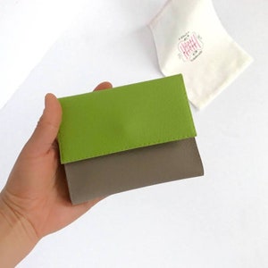 Small wallet organizer, ethical wallet small vegan purse green wallet women coin wallet vegan cruelty free, christmas vegan gifts for her image 9