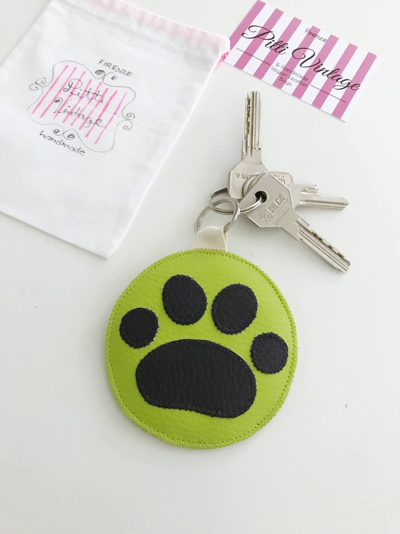 Cat Paw Keychain, Puppy Keychain Cute, Pretty keychain, Doggy Keychain, Key Chain Kawaii, Pink Paws, Pet Lover Gift, Paw Charm Bag image 8