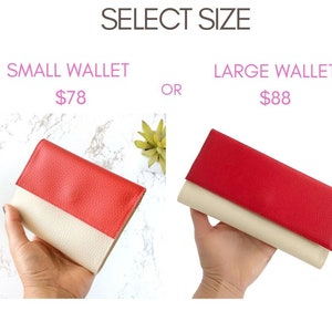 Small Womens Wallet With Coin Purse, Womens Wallet Slim, Vegan Small Wallet Women Mini Wallet or Women Red Wallet for Women, CHOOSE COLORS image 6