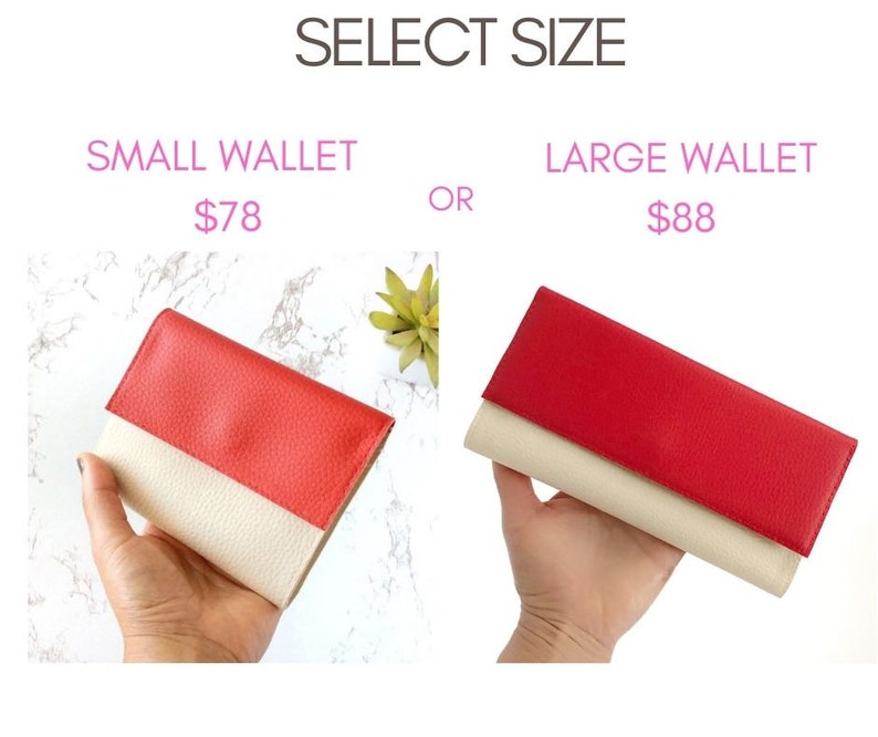 Small Womens Wallet With Coin Purse, Womens Wallet Slim, Vegan Small Wallet Women Mini Wallet or Women Red Wallet for Women, CHOOSE COLORS image 6