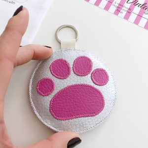 Cat Paw Keychain, Puppy Keychain Cute, Pretty keychain, Doggy Keychain, Key Chain Kawaii, Pink Paws, Pet Lover Gift, Paw Charm Bag image 7