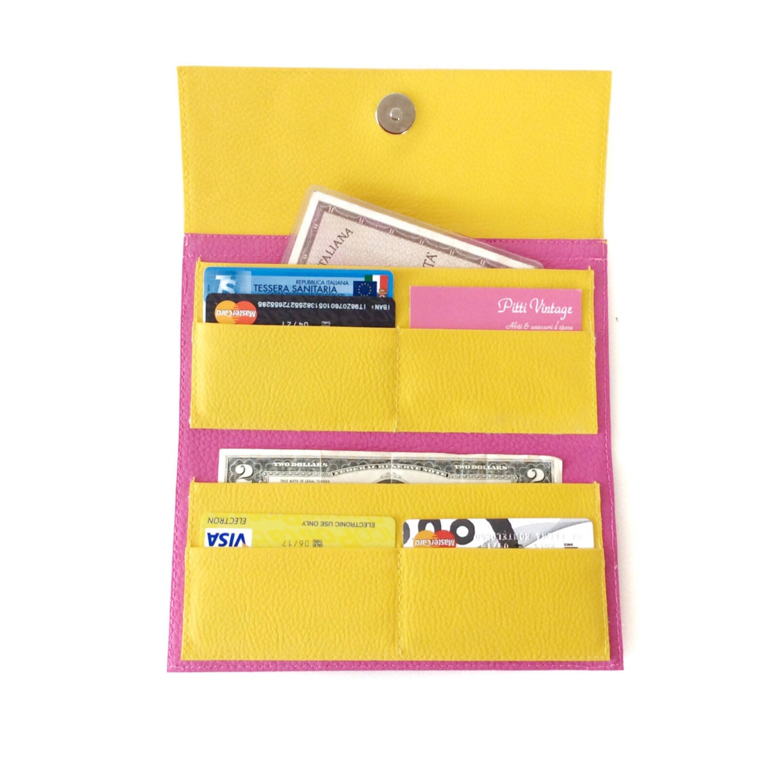 Cash Envelope Wallet Womens Wallet Leather Vegan Leather Etsy