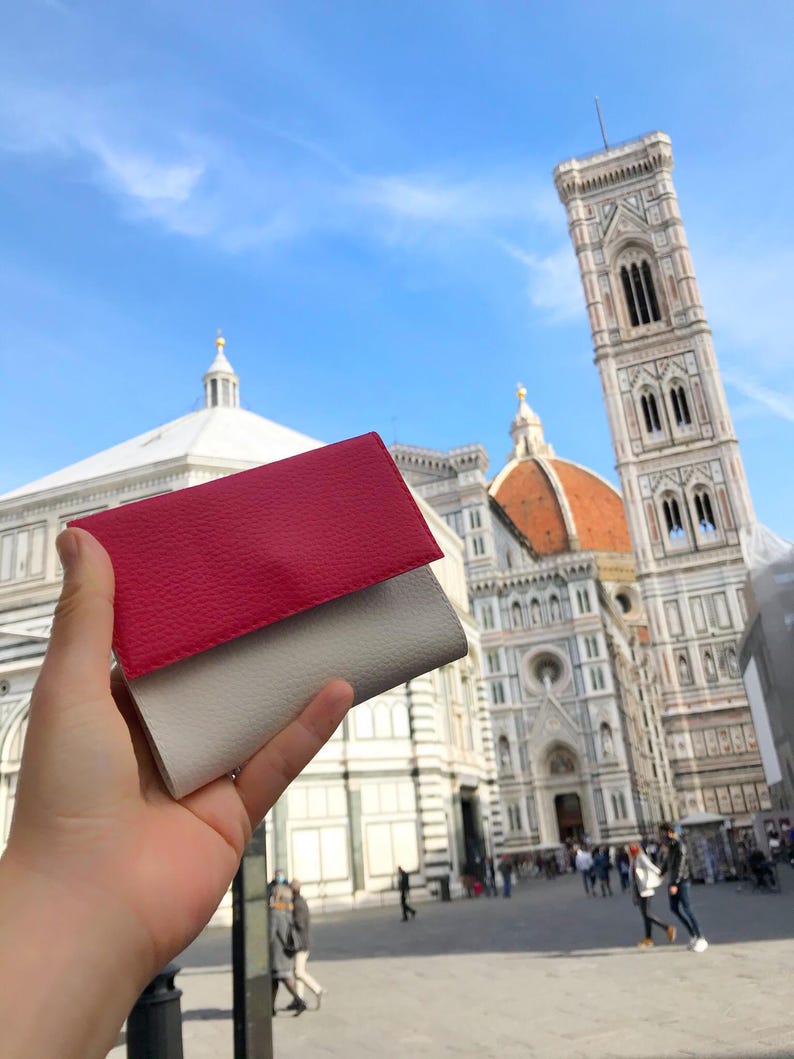 Cartera pequeña para mujer con monedero, cartera delgada para mujer, cartera vegana pequeña para mujer, cartera mini para mujer o cartera roja para mujer, elige colores imagen 8