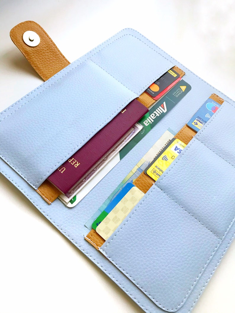 Travel wallet passport holder personalized, boarding pass wallet, travel gifts for women, graduation gift, travel document wallet travel her image 7