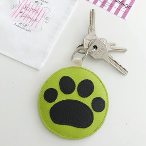 Multicolor Paw Key Chain, kitty cat keychain kawaii cute stuff, sweet keychain and charms, handbag tags, vegan gift cat dog mom dog gift image 10