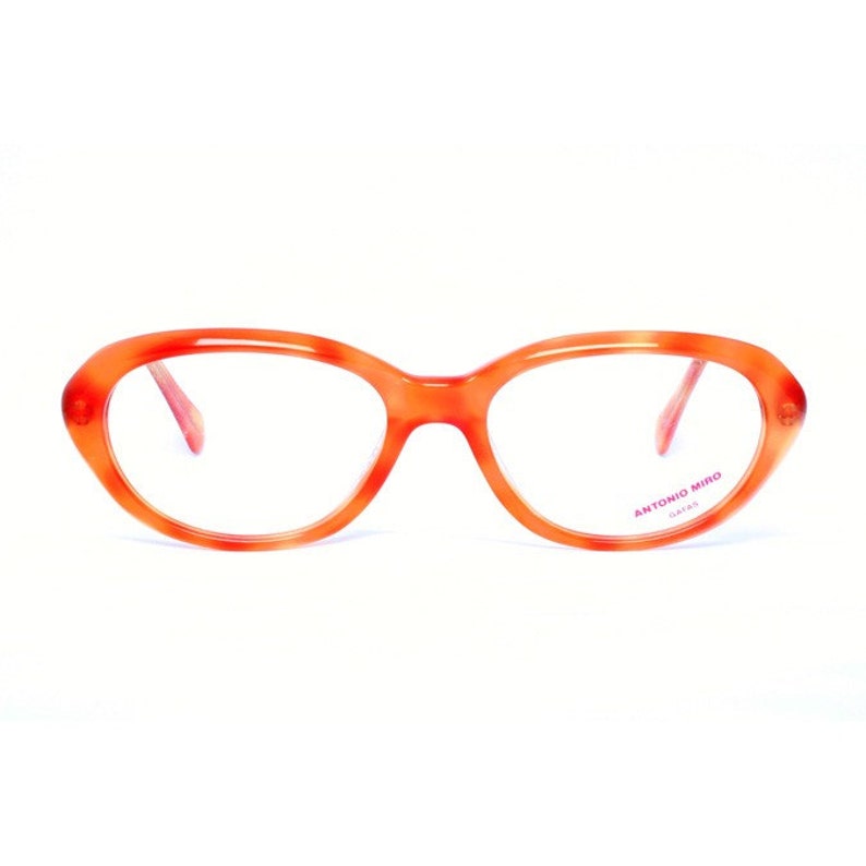Vintage Orange Glasses Oval Eyeglasses Frame for Women Etsy