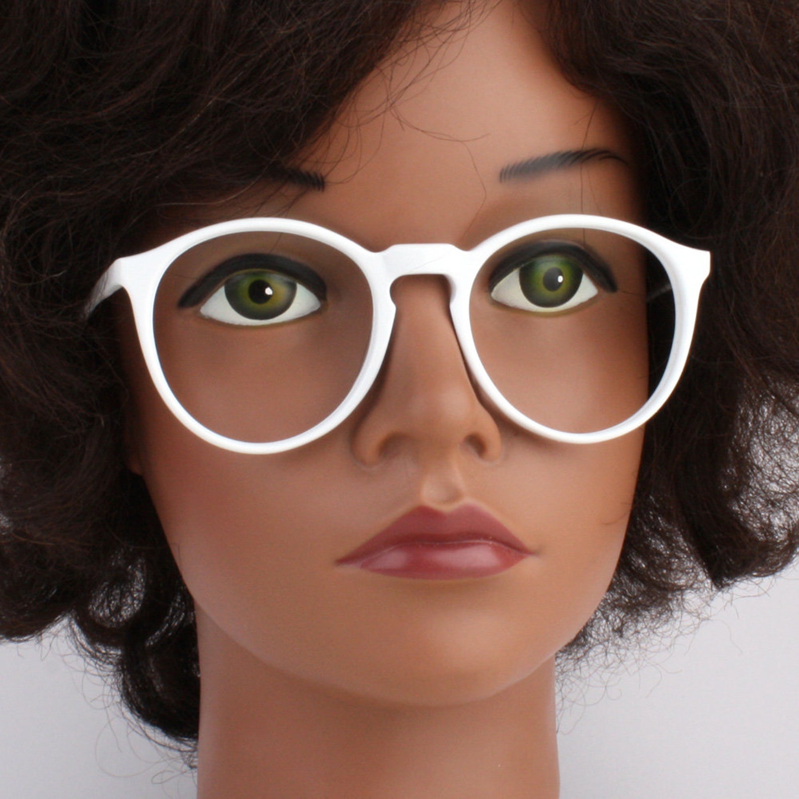 White Round Glasses Frames Vintage Solid White Eyeglasses - Etsy