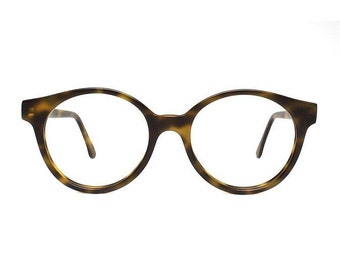jade brown tortoise vintage eyeglasses - oversized round glasses frames - sting jade matte - MOD vintage eyewear shop