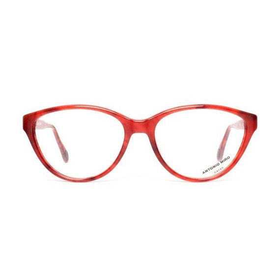 Vintage Cateye Glasses Raspberry Red Eyeglasses Cat Eye Frames for