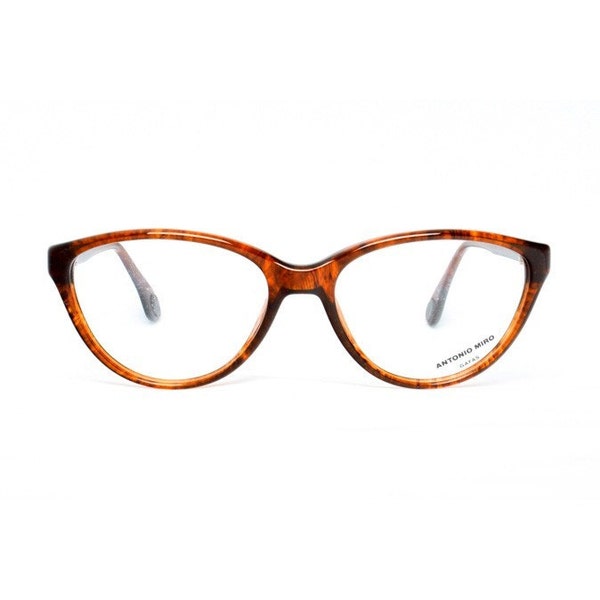 Brown Cat Eye Vintage Eyeglasses - Tortoise Cateye glasses - Antonio Miro Tortuga - 1980's designer