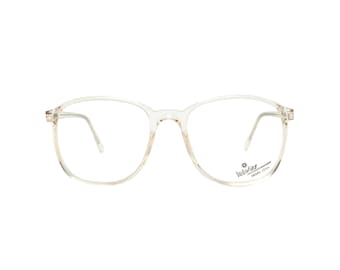 Lunettes de vue transparentes, lunettes vintage à monture transparente, rectangulaires, stock neuf, lunettes des années 80 jamais utilisées, lunettes unisexes pour homme et femme