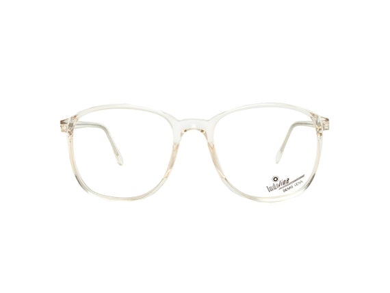 Transparent eyeglasses, vintage clear frame glass… - image 1