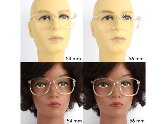 Transparent eyeglasses, vintage clear frame glass… - image 3