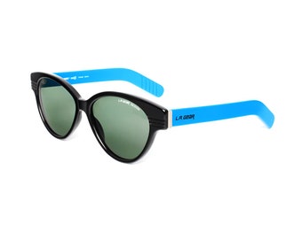 Gafas de sol vintage L.A. Gear, tonos negros y azules estilo años 50 para hombres y mujeres, fabricadas en los años 80/90, gafas de sol nuevas y grandes