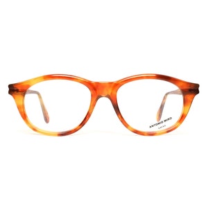 Vintage Brown glasses, tortoise eyeglasses frames, 80s deadstock eyewear, Antonio Miro
