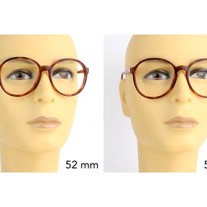 vintage dark brown round glasses frame, tortoise eyeglasses, 1980s oversized specs, new deadstock, unisex gender neutral for man or woman image 5