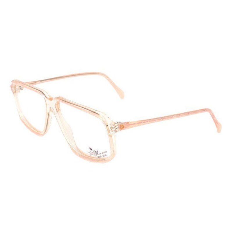 Beige transparent vintage eyeglasses square flat top glasses | Etsy