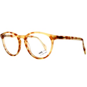 Lunettes de vue oeil de chat, montures de lunettes vintage écaille marron clair, pastel oeil de chat original des années 80 pour femme image 2