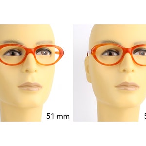 Gafas naranjas, montura de gafas ovaladas vintage para mujer, gafas italianas de los años 80, Diseñador Antonio Miro imagen 4