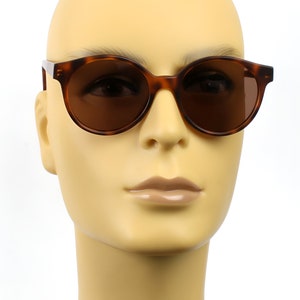 Brown round sunglasses, vintage sunglasses for men and women, tortoise unisex, new deadstock 80s vintage eyewear image 3