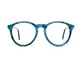 reserved for Lise Kirk - turquoise blue round glasses - vintage eyeglasses - 1980s eyeglass frames for men and women