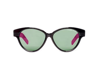 Gafas de sol vintage grandes LA Gear, tonos rosas negros, gafas de sol estilo años 50 hechas en los años 80/90, gafas de sol para mujer, stock muerto nuevo sin usar