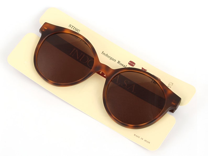 Brown round sunglasses, vintage sunglasses for men and women, tortoise unisex, new deadstock 80s vintage eyewear image 4