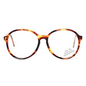 SALE Tortoise Brown vintage Eyeglasses, oversized round glasses, large frames, 1980s eyewear, unisex for men and women