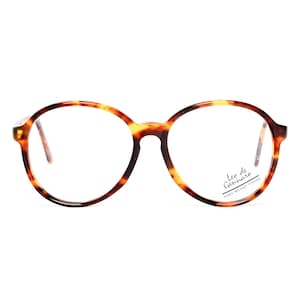 Tortoise Brown vintage Eyeglasses, oversized round glasses, large frames, 1980s eyewear, unisex for men and women