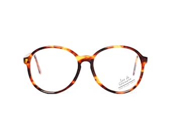 Tortoise Brown vintage Eyeglasses, oversized round glasses, large frames, 1980s eyewear, unisex for men and women