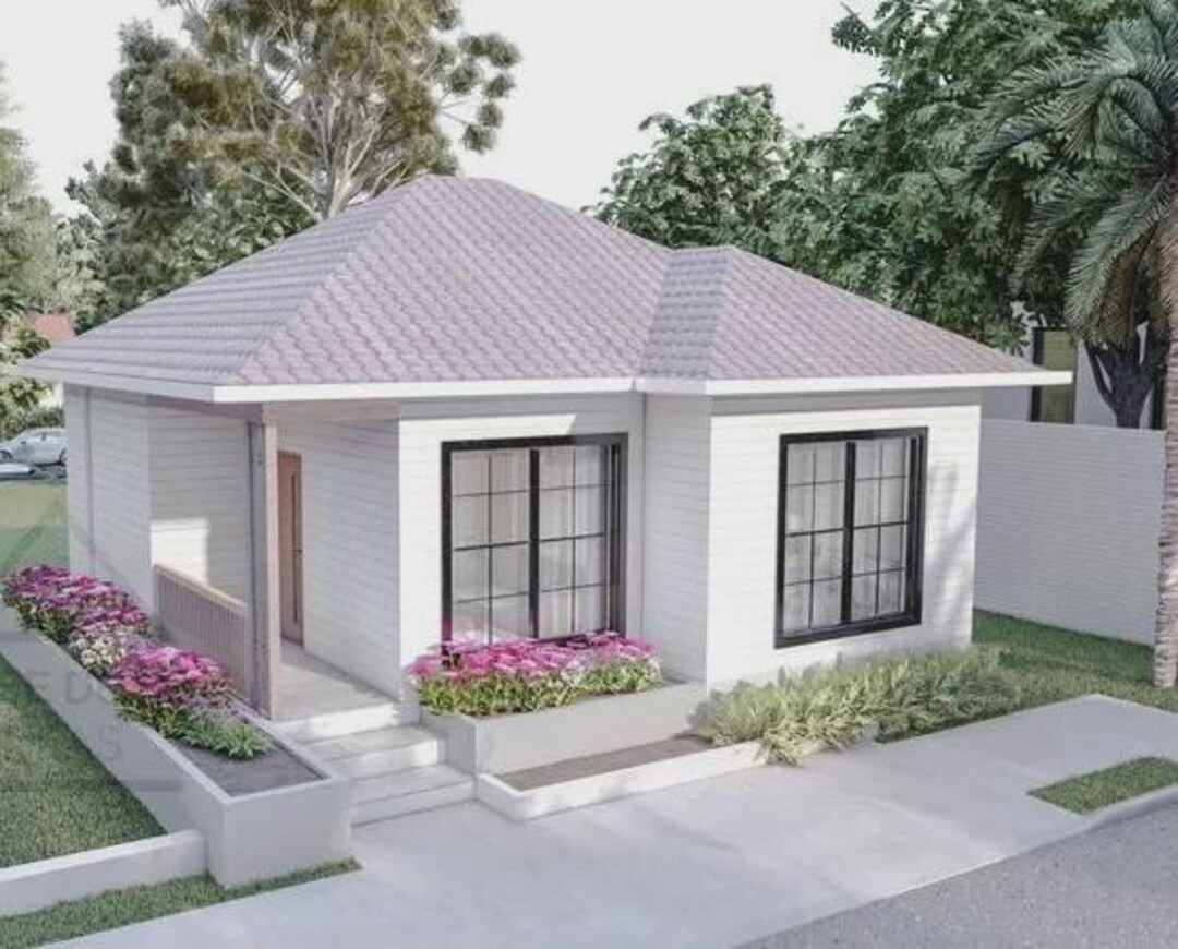 Modern House Plan Small House Plan 2 Bed Room Autocad File & 3D ...