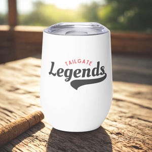 Tailgate Legends Wine tumbler Football Tailgate Gameday Cup Cocktail Glass
