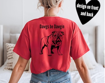 UGA College Football season Tshirt Red and Black Game Day shirt Dawgs fan gift idea Football season Sic em Athens Georgia new student gift