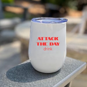 Beach Wine Tumbler Tailgate UGA drink tumbler Football Tailgate Cup Georgia Wine Glass