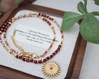 Bohemian Nature Stone Beaded Necklace