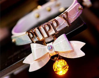 Custom Crocodile Leather Name Necklace: Handmade Initial Necklace