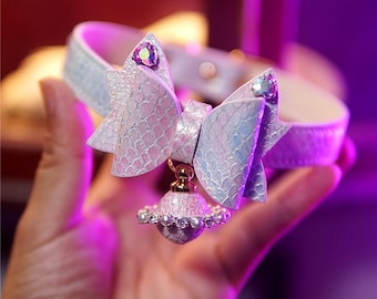 Handmade Black & Gold Python Leather Collar: Braided Copper Choker