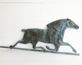 Antique Horse Weathervane Copper AAFA Primitive Farmhouse Primitive Wall Decor