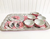 Vintage Ohio Art, Child 39 s Tea Set, Vintage Tin Toys, Pink Black Swans