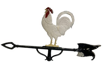 Vintage Rooster Weathervane Topper,  Rooster on Arrow Directional, Primitive Rooster Weathervane