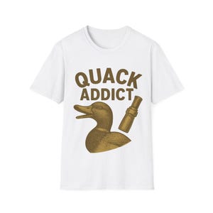 Quack Addict T-Shirt, Funny Duck Shirt, Gift for Duck Lovers, Animal Tee, Casual Wear, Perfect for Birthdays, Holidays